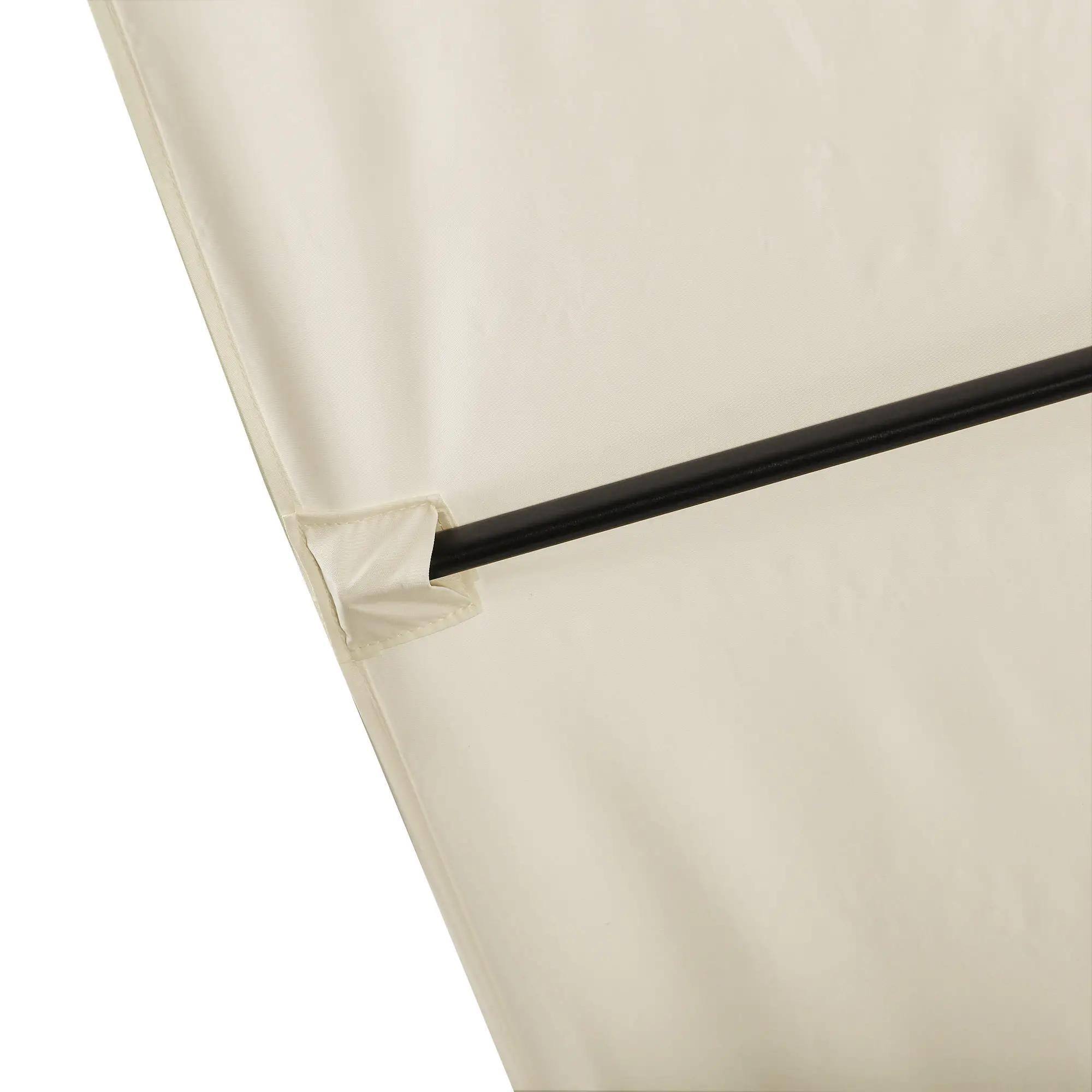 Alt View 4. Spaco - Spaco 8ft Cantilever Umbrella Square Offset with Tilt, Crank and Cross Base - White.