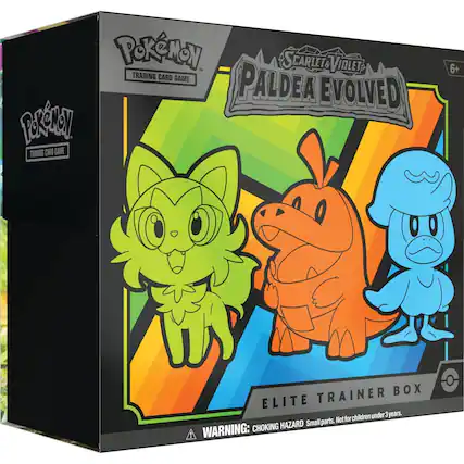Pokémon Trading Card Game
Scarlet & Violet
Paldea Evolved
Elite Trainer Box
6+
Warning: Choking Hazard - Small parts. Not for children under 3 years.