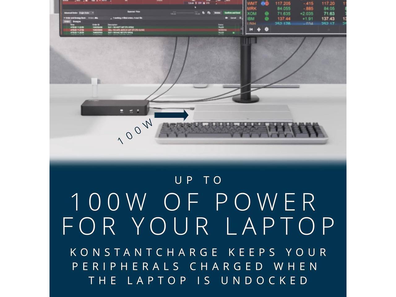 I WMT MRK XOM IBM LINH H4 117.205 84055 71.635 137.44 36217 415 885 2.035 +1.91 m 117.20 84.05 71.63 137.43 417 1 13 100W UP TO 100W OF POWER FOR YOUR LAPTOP KONSTANTCHARGE KEEPS YOUR PERIPHERALS CHARGED WHEN THE LAPTOP IS UNDOCKED