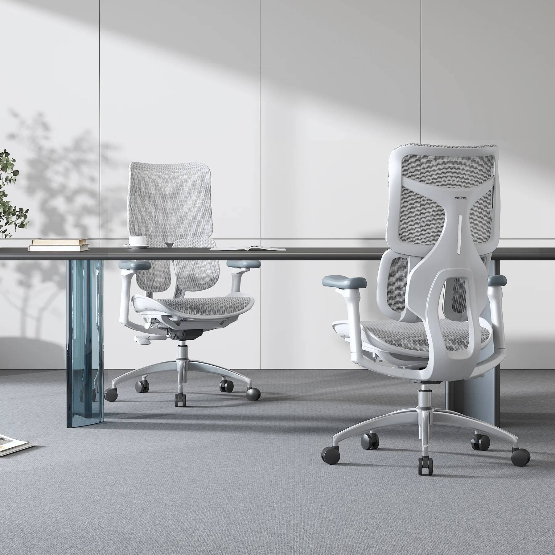 Alt View 7. SIHOO - Doro S100 Ergonomic Office Chair with 3 Back Support Model 5-Level Adjustable Backrest - Gray.