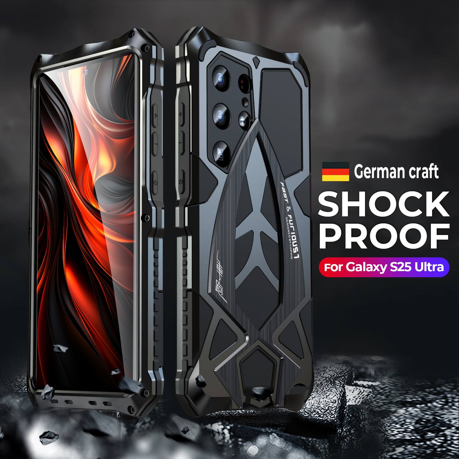 German craft SHOCK PROOF For Galaxy S25 Ultra