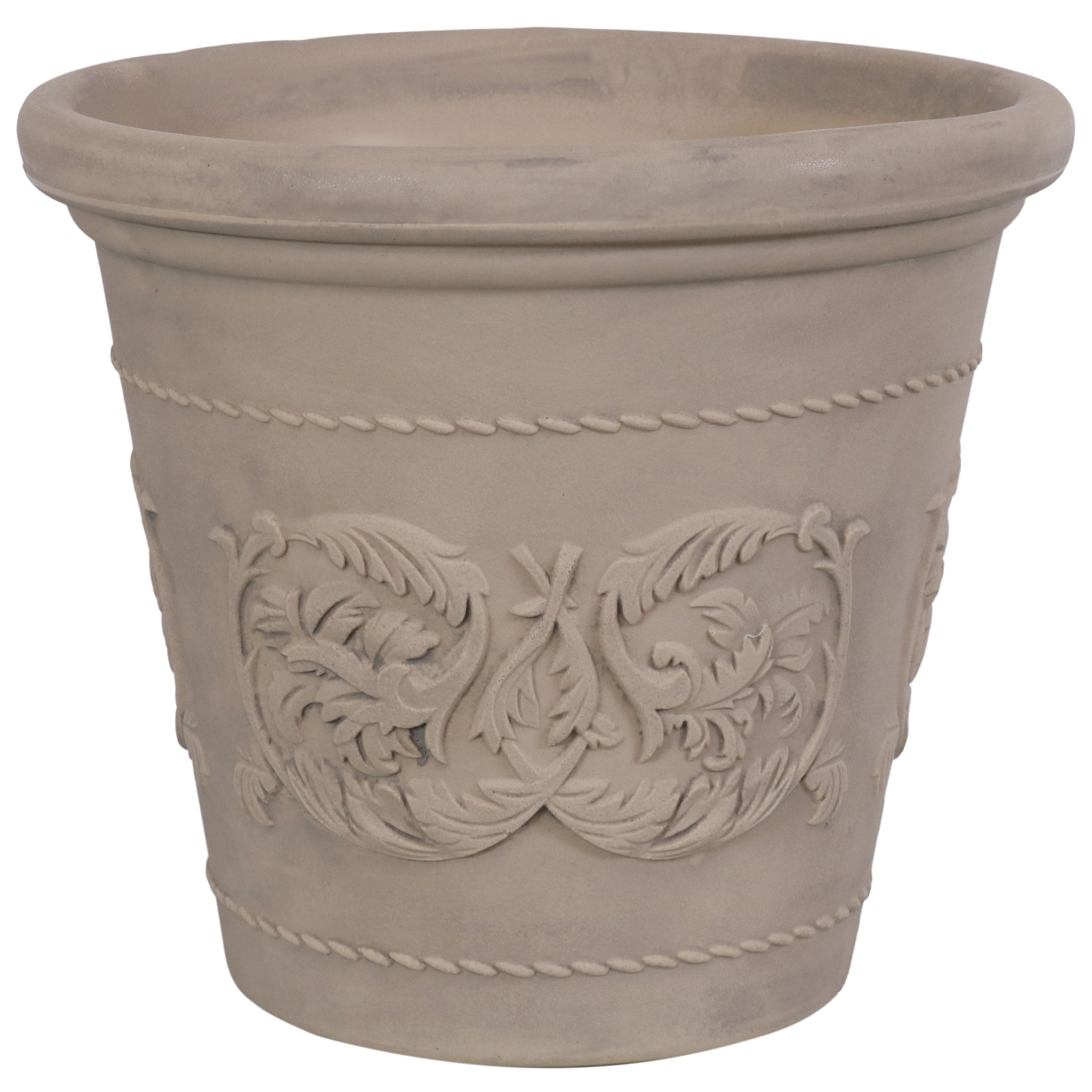 Sunnydaze - 19.5 in Arabella Polyresin Outdoor Planter - Beige price history on PriceWatchPro