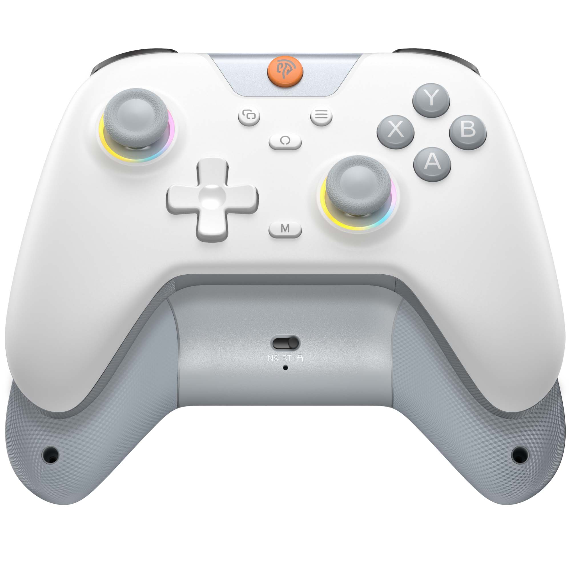 Alt View 10. EasySMX - EasySMX X05 Wireless Controller for Switch/PC/Android-Bluetooth Gamepad,Hall Effect, Turbo, Rumble Vibration, RGB - W - White.