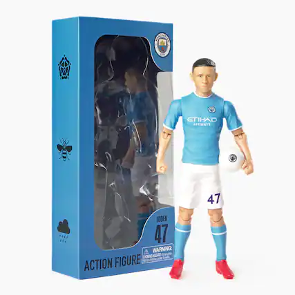 MANCHESTER CITY ETIHAD AIRWAYS ACTION FIGURE
FODEN 47
WARNING: HAZARD - Small parts. Choking hazard. Not for children under 3 years.