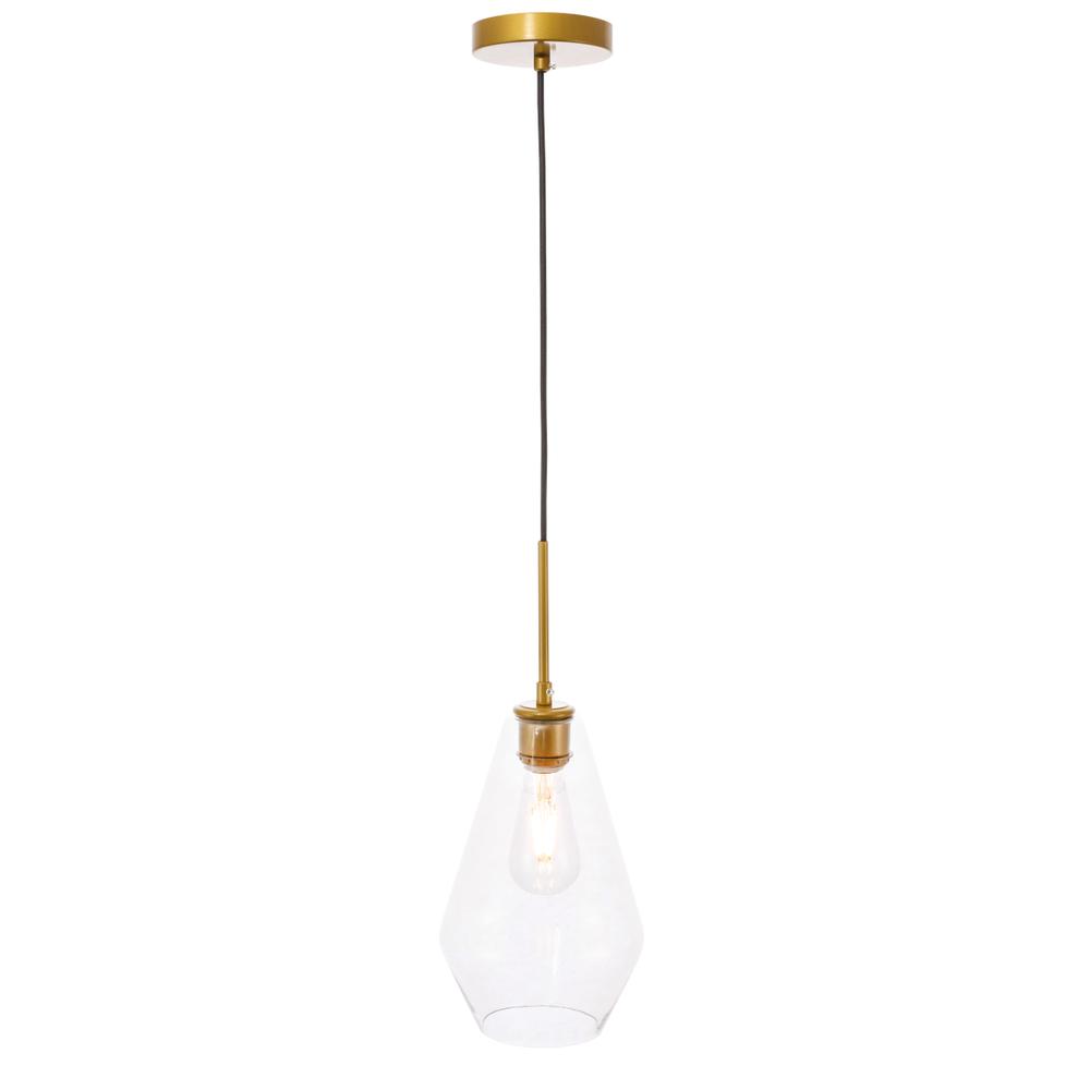 Alt View 9. Living District - Gene 1 light Brass and Clear glass pendant - Brass And Clear Glass.