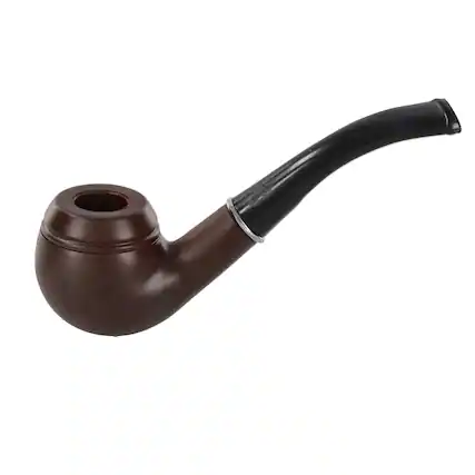 Front. Forum Novelties - Vintage Black Wood Costume Tobacco Pipe One Size - Black.