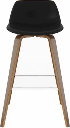 Front. Simpli Home - Randolph Bentwood Counter Height Stools (Set of 2) - Black.