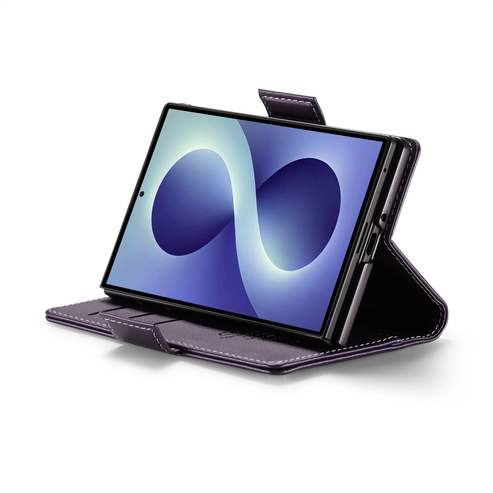 Alt View 6. UUCOVER - For Samsung Galaxy Z Fold8 Wide PU Leather Wallet Case with RFID Blocking Card Holder Cash Slot, Magnetic Folio Cover - Purple.