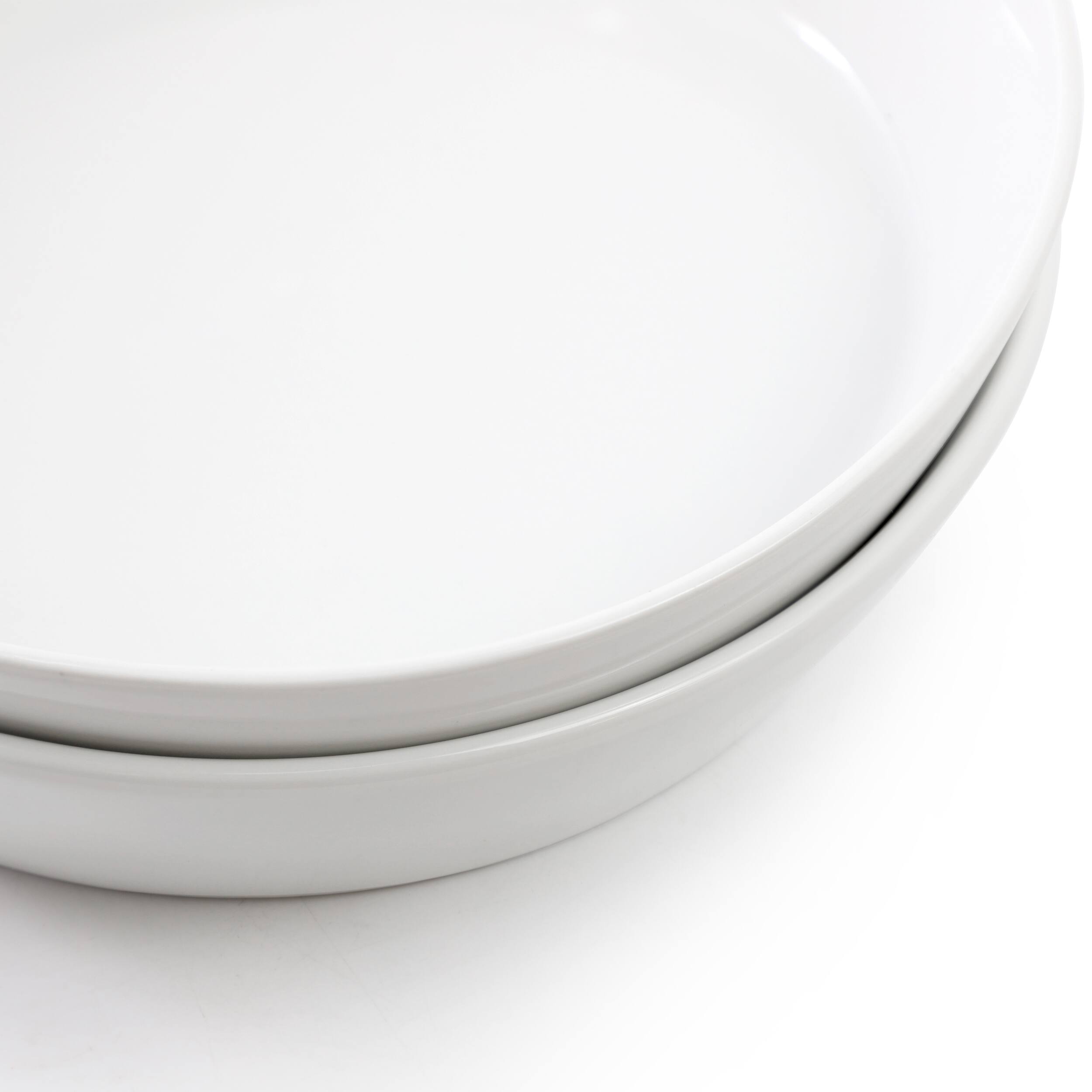 Alt View 2. Martha Stewart - Martha Stewart Selma 2 Piece 8 Inch Fine Ceramic Dinner Bowl Set in White - White.