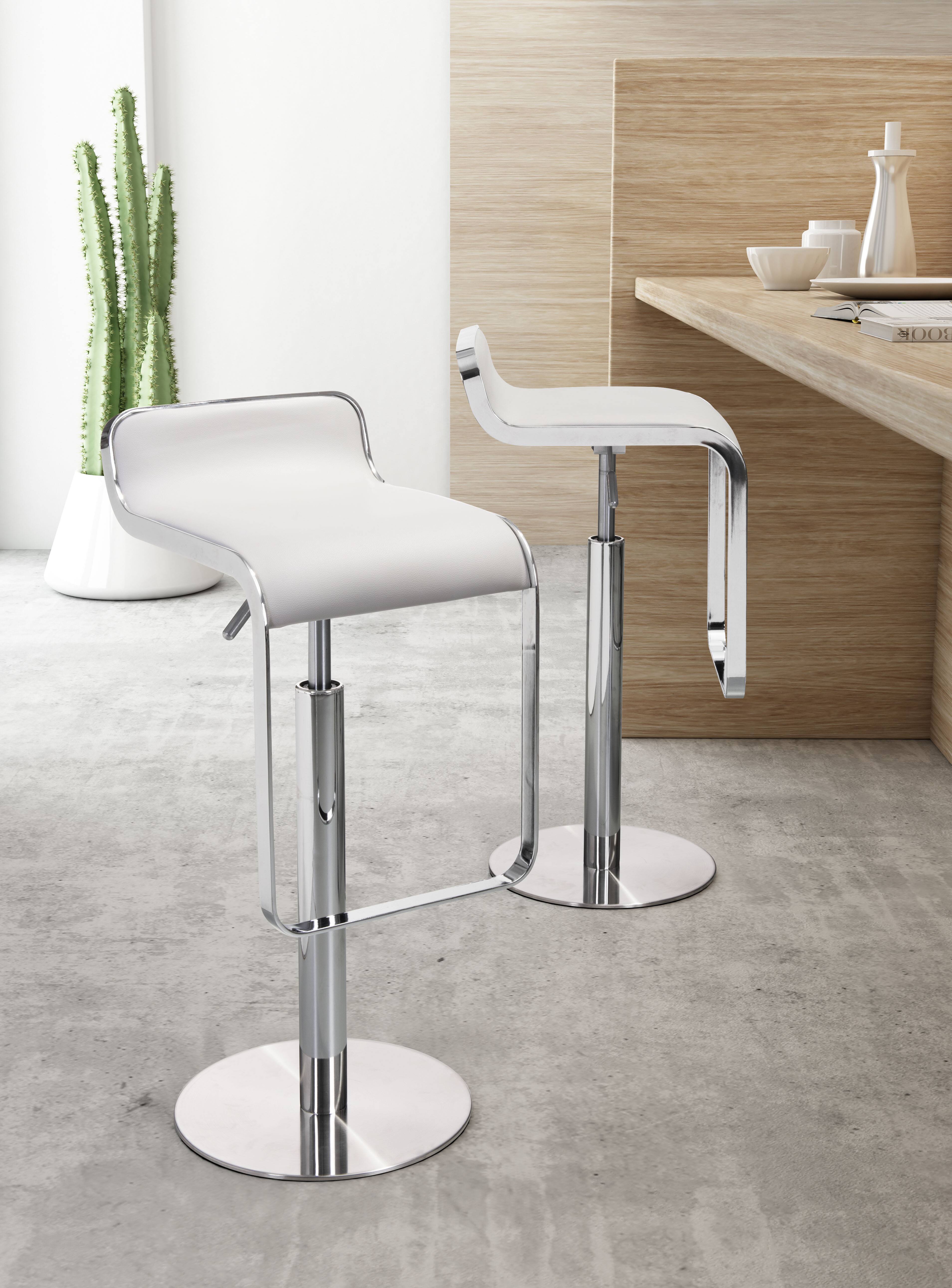 Angle. Hivvago - Equino Barstool White - White.