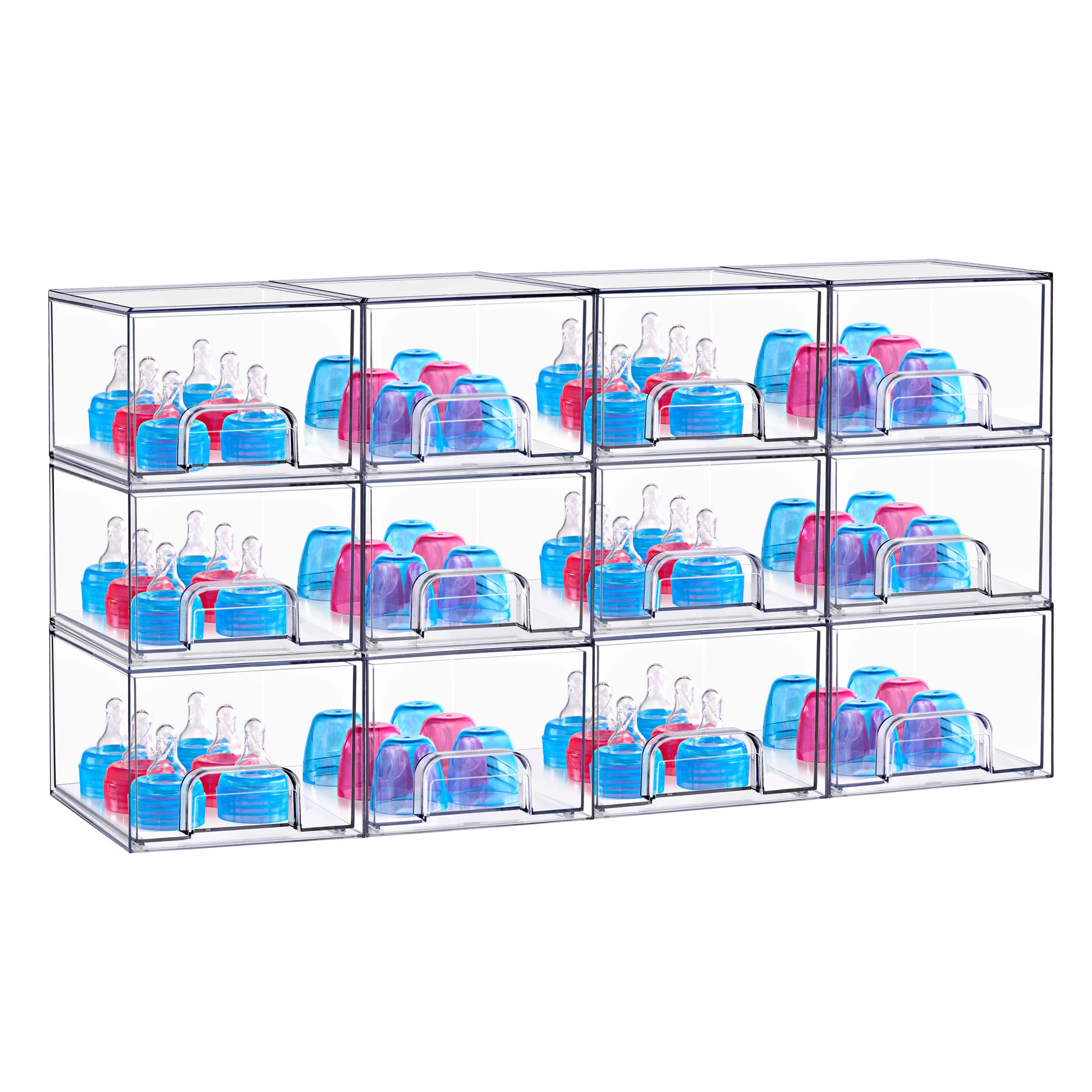 Sorbus - Stackable Clear Acrylic Organizer - 12 Drawer