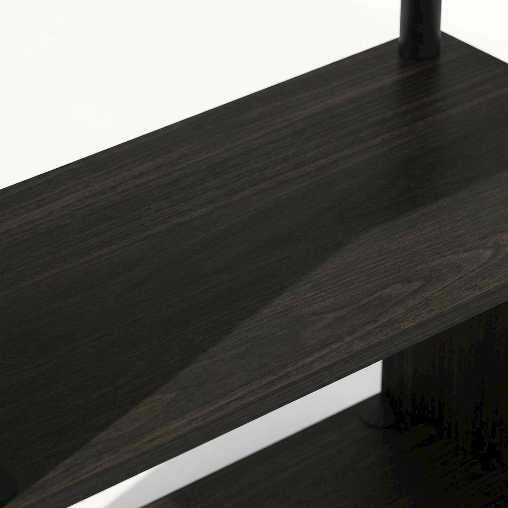 Alt View 1. FurniFact - Engineered Wood Bookcase with Shelving for Home Office and Living Room Storage - Espresso.