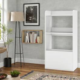 Hivvago - 3-Tier Open Storage Bookcase for Home and Office - White