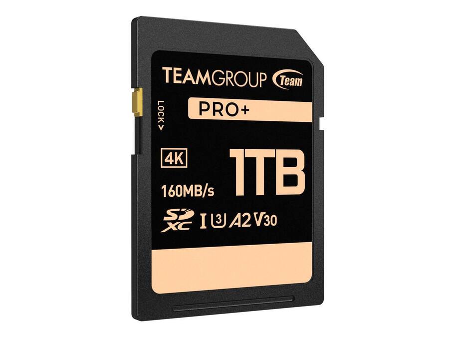 Team Group 1TB PRO+ SDXC U3 V30 A2 4K SD Card, Read/Write Speed Up