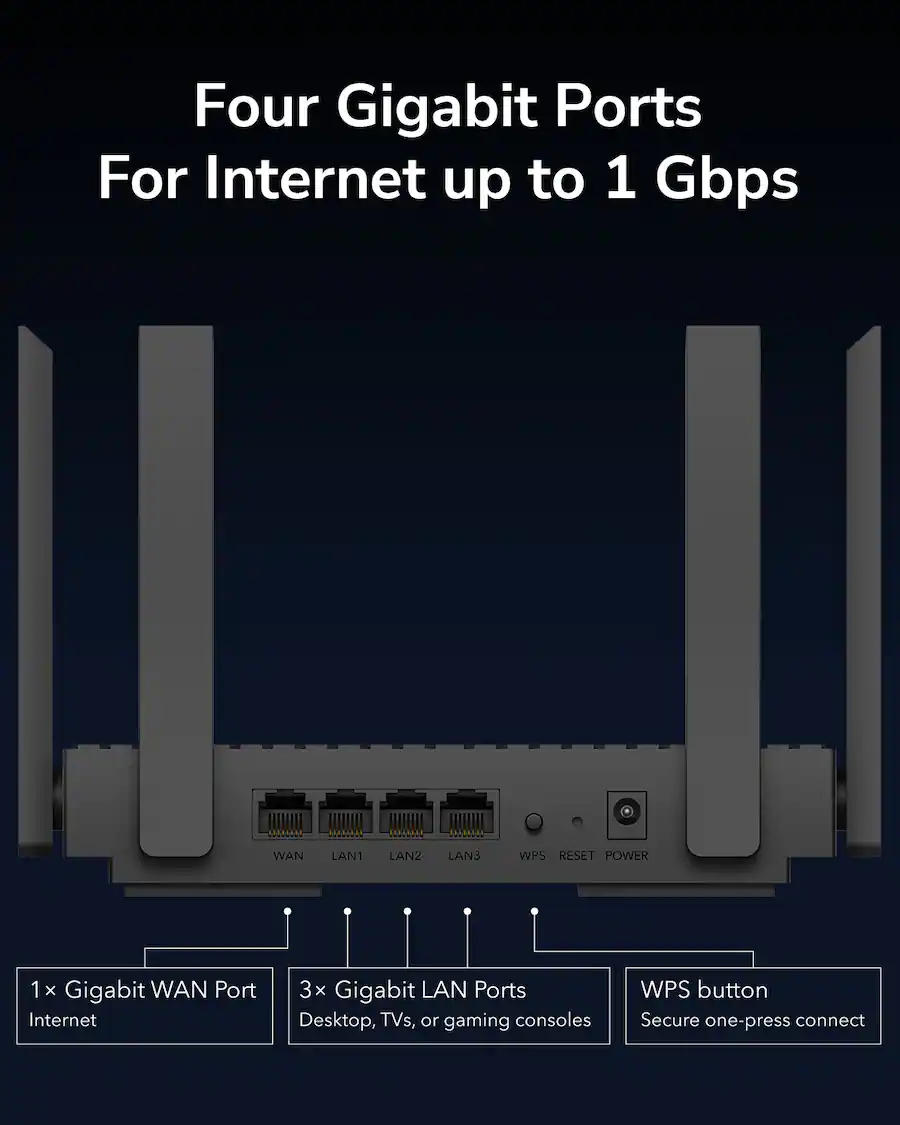 Cudy AX3000 Dual Band Wi Fi 6 Wireless Gigabit Internet Mesh Router ...