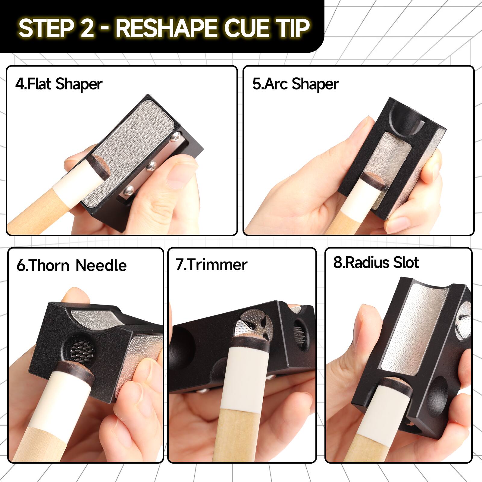 HOWTIP   Ⓜ️ 1 Genuine G2 (Soft, Medium, or Hard) Laminated Pool Cue