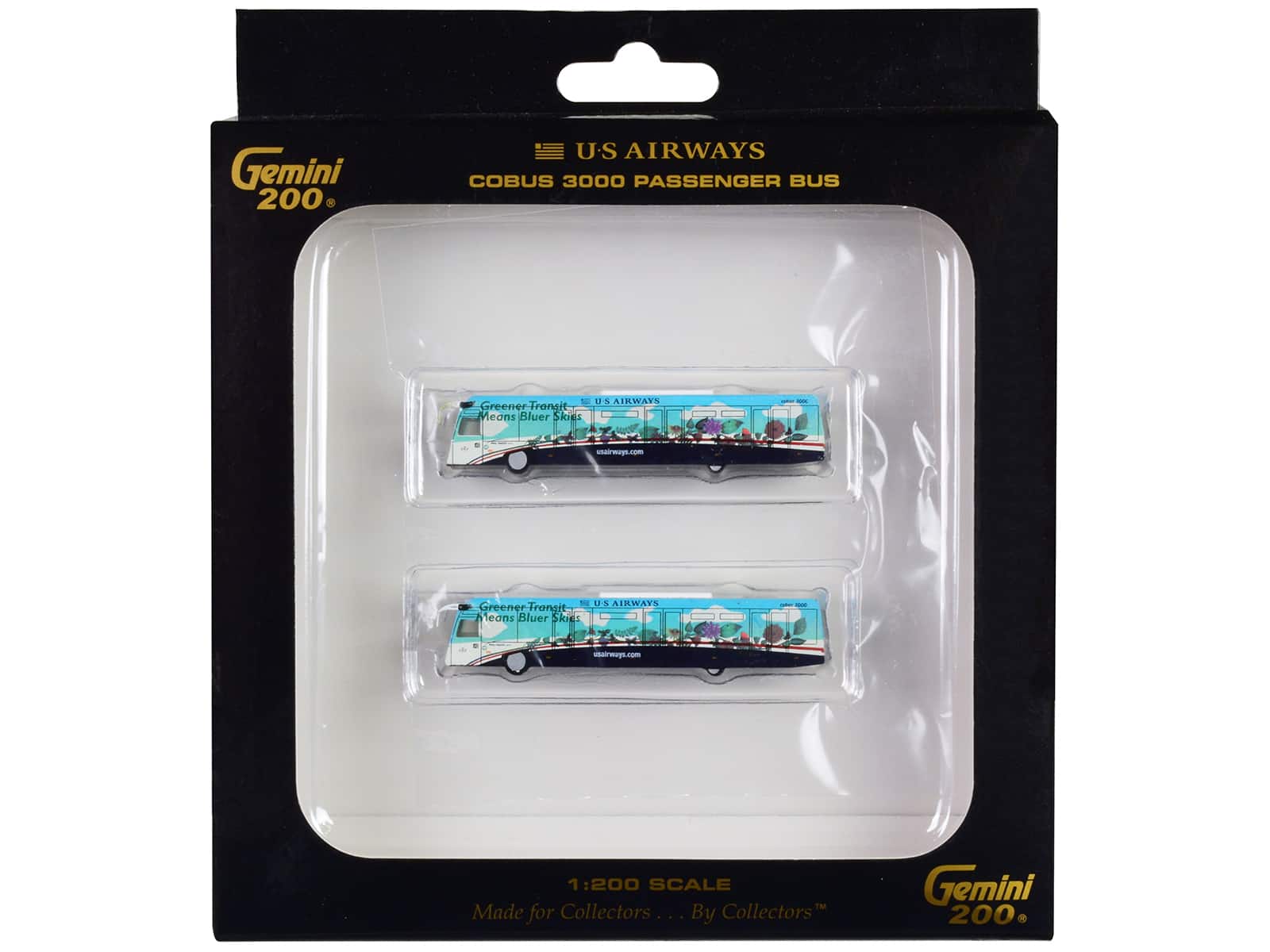 "Cobus 3000 Passenger Bus White and Blue w/Graphics ""US Airways Shuttle"" Set ""Gemini 200"" Diecast Models by GeminiJets" price history on PriceWatchPro