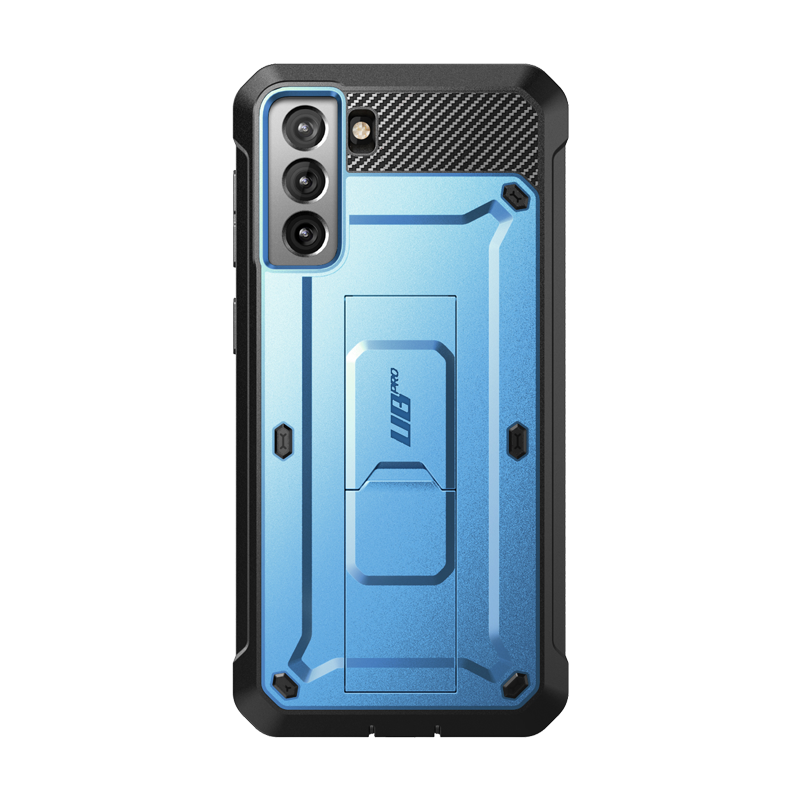 Front. SUPCASE - Unicorn Beetle Pro Rugged Holster Case for Samsung Galaxy S21 – Full-Body Protection with Kickstand & Belt Clip - Blue.