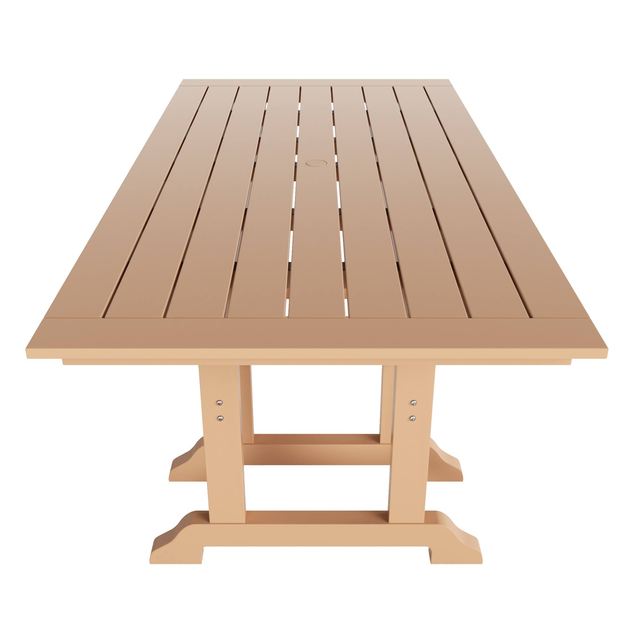 Alt View 1. WestinTrends - WestinTrends Malibu 71" Outdoor Patio Dining Table - Teak.