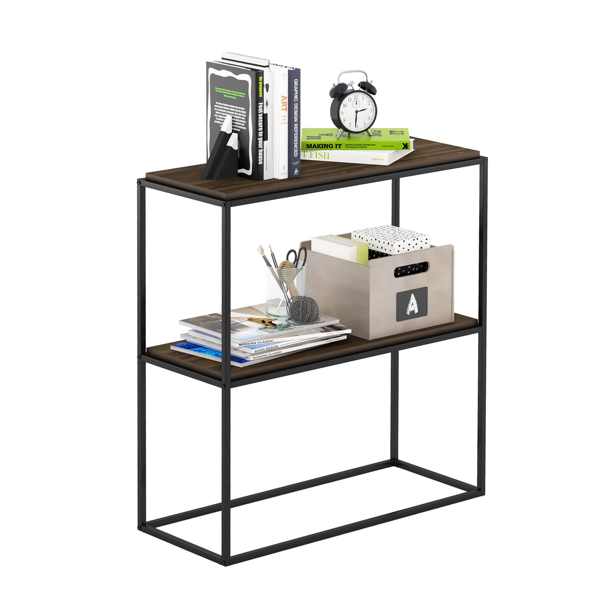 Sure, here is the corrected and grouped text from the image:

**Top Shelf:**
- "Making It: Art and the Handmade"
- "Art: A New History"
- "Graphic Design: A Very Short Introduction"

**Middle Shelf:**
- "Making It: Art and the Handmade"

**Bottom Shelf:**
- "The Art of Making It: A Guide to the Creative Process"
- "The Art of Making It: A Guide to the Creative Process"