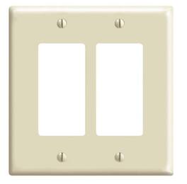 Leviton - 2-Gang Decora GFCI Device Wallplate 80609-I - White
