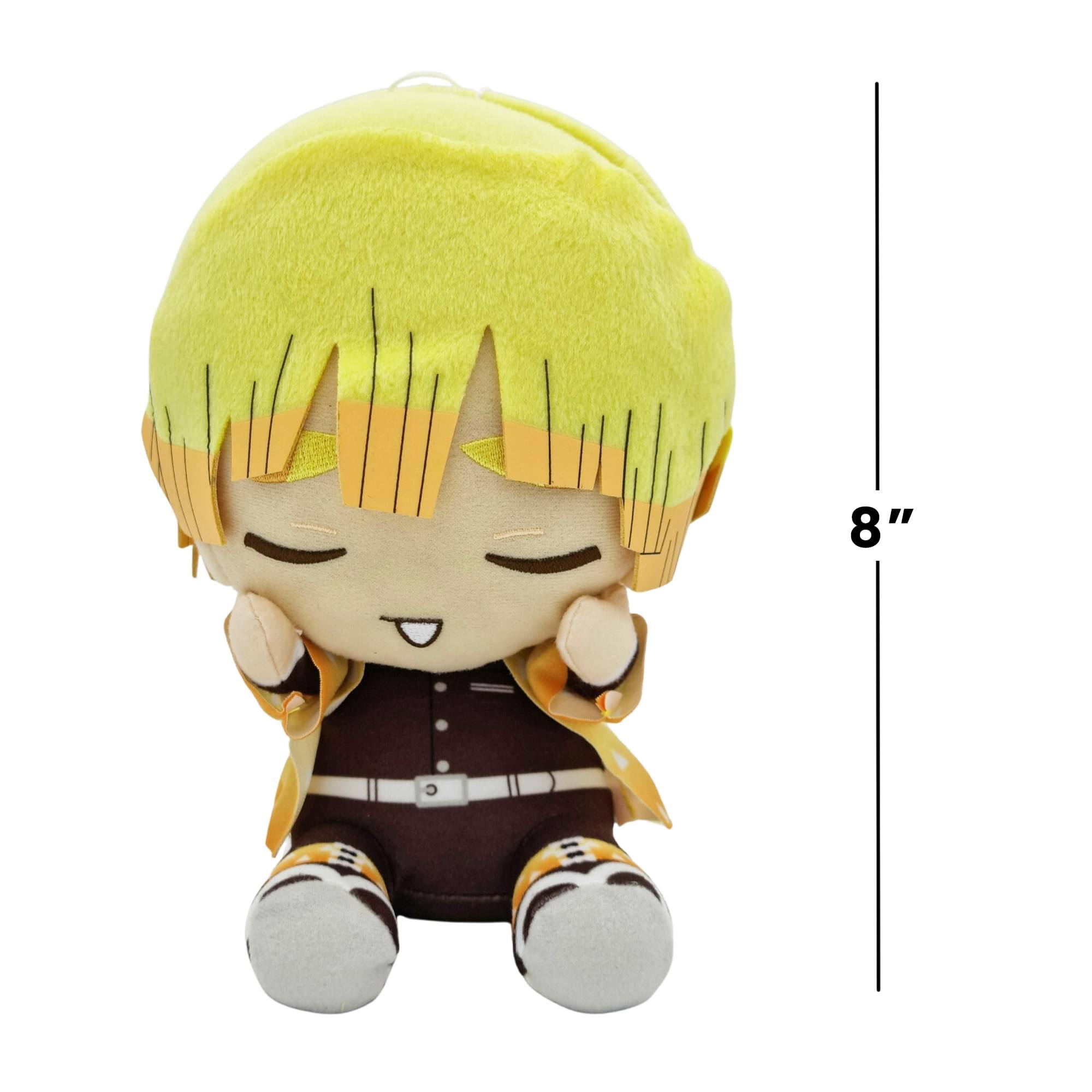 Alt View 3. Banpresto - Demon Slayer 8 Inch Character Plush | Zenitsu Agatsuma - Orange.