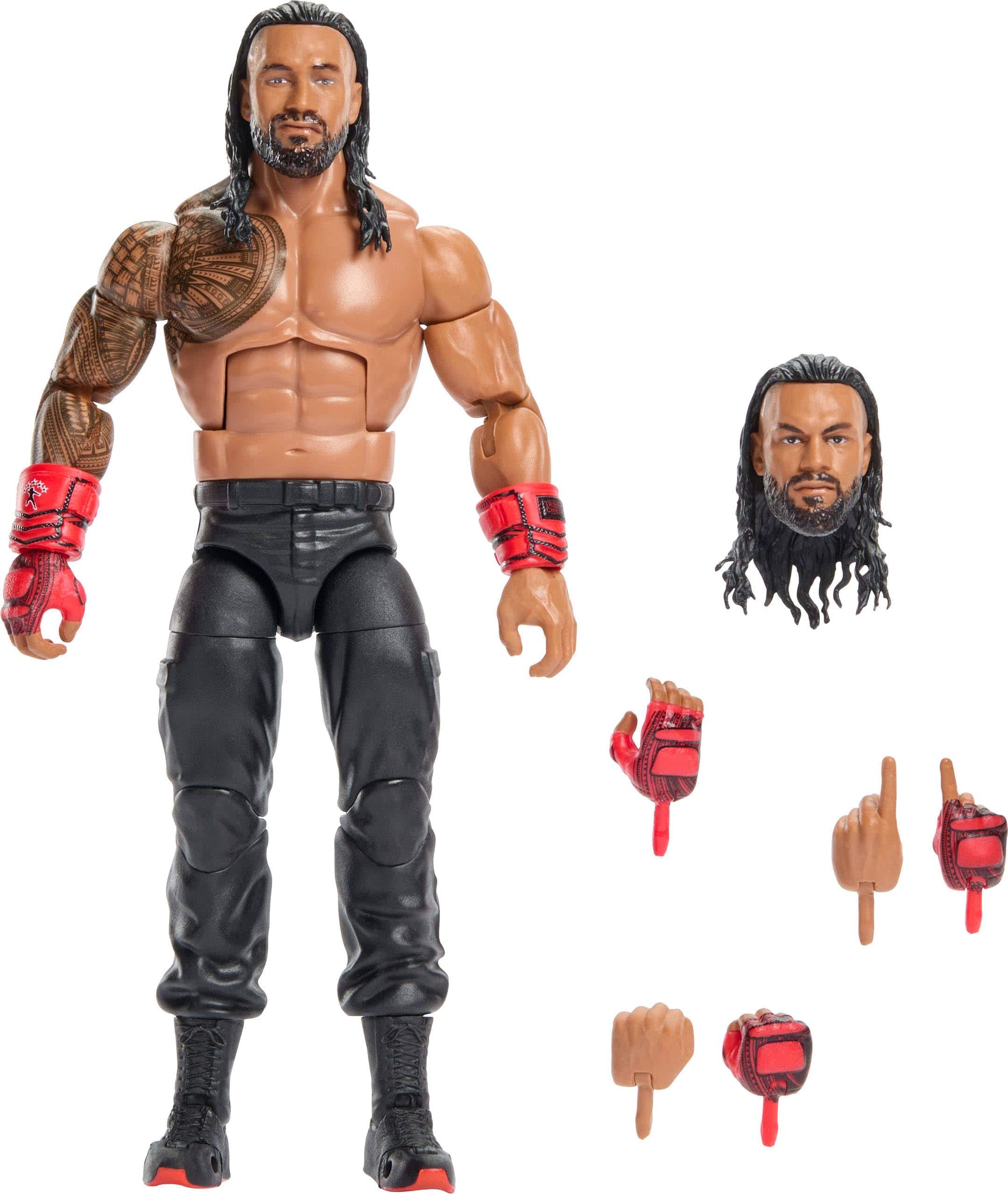 Mattel - WWE Elite Collection Top Picks Action Figures & Accessories Set, 6-inch Collectible Roman Reigns with Swappable H - Multicolor