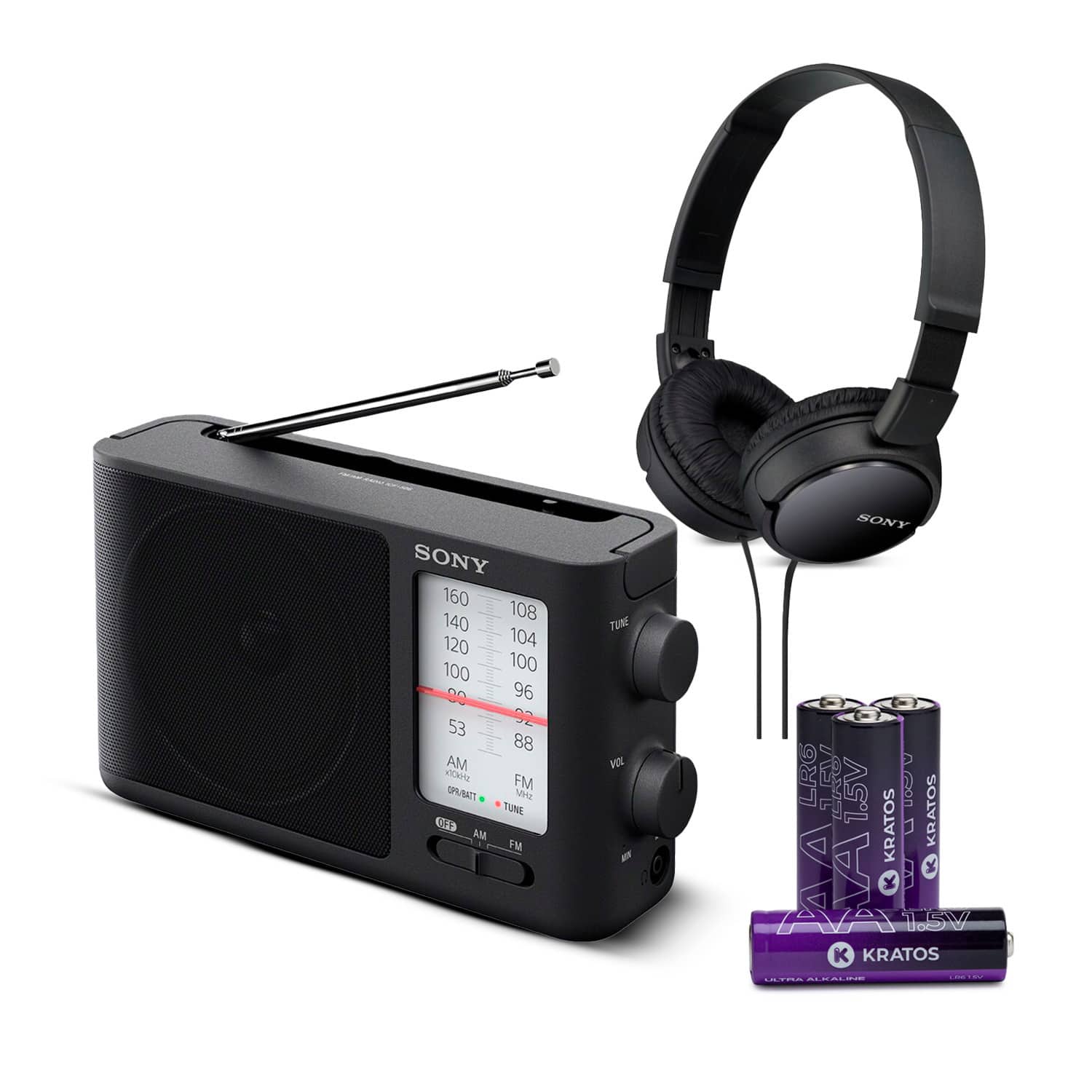 ○SONY ICF-110ラジオをBluetoothスピーカー化 ICF506 Portable Radio with Sony ZX110 Over Ear Dynamic