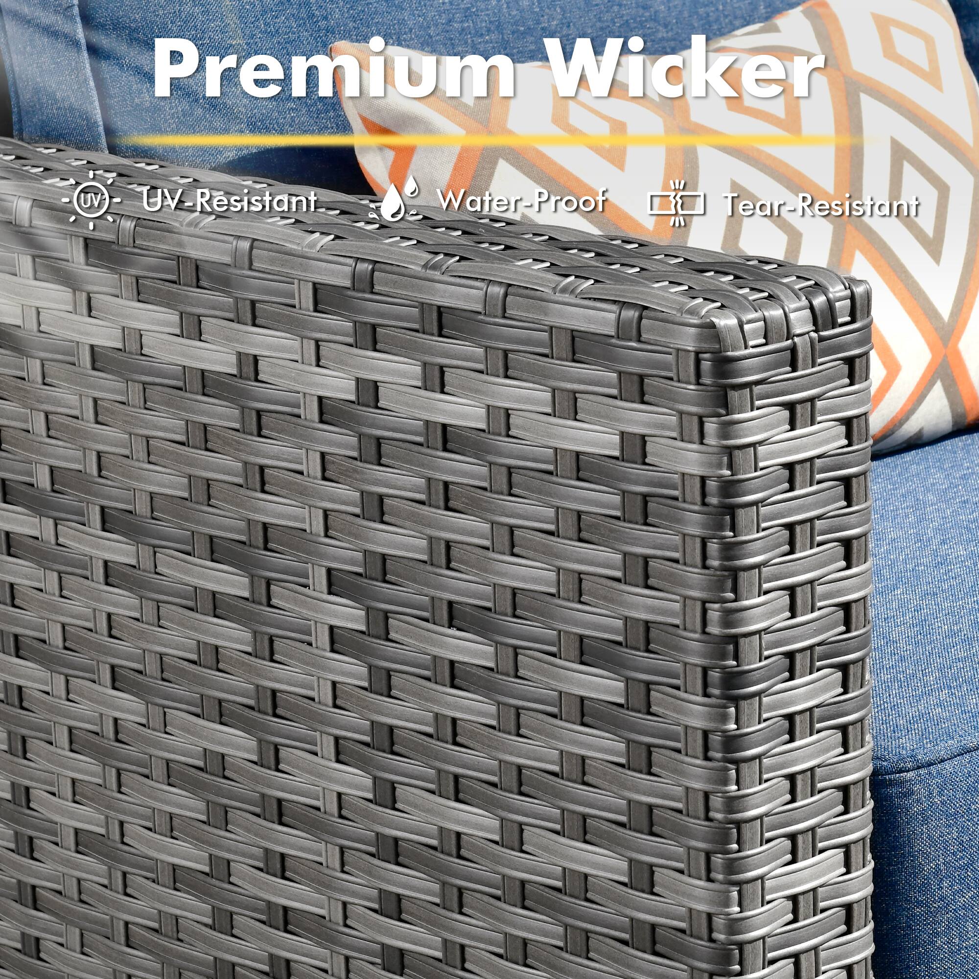Premium Wicker

- UV-Resistant
- Water-Proof
- Tear-Resistant