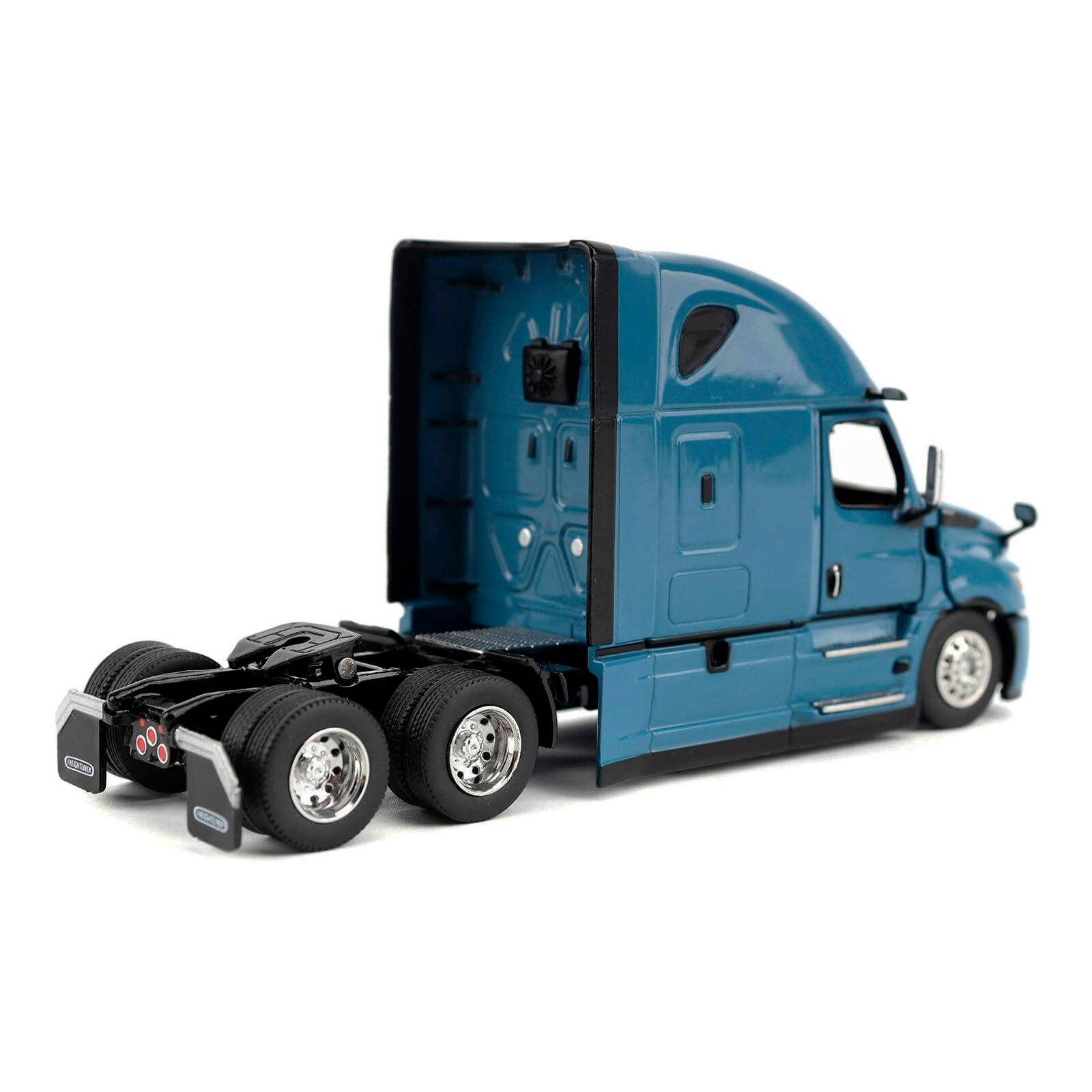 Alt View 2. Diecast Masters - 2025 Freightliner Cascadia Gen-5 Sleeper Cab Truck-Tractor Signature Blue "Transport Ser." 1/64 Model by Diecast Masters.