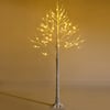 Front. Costway - 5ft Pre-lit Twig Birch Tree for Christmas Holiday with 72 LED Lights - White.
