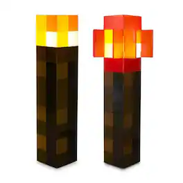 Ukonic - Minecraft 2-Piece Nightlight Bundle | Torch and Redstone Torch - Brown