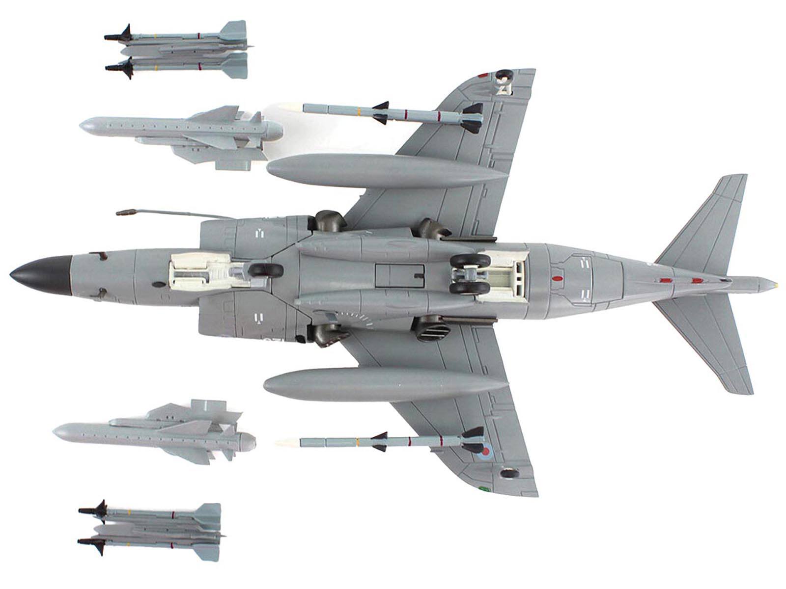 Back. Hobby Master - British Aerospace Sea Harrier FA.2 with Sea Eagle Missiles "ZH804 Fairford" 2002 Royal Navy "Air Power Series" 1/72 - Grey.