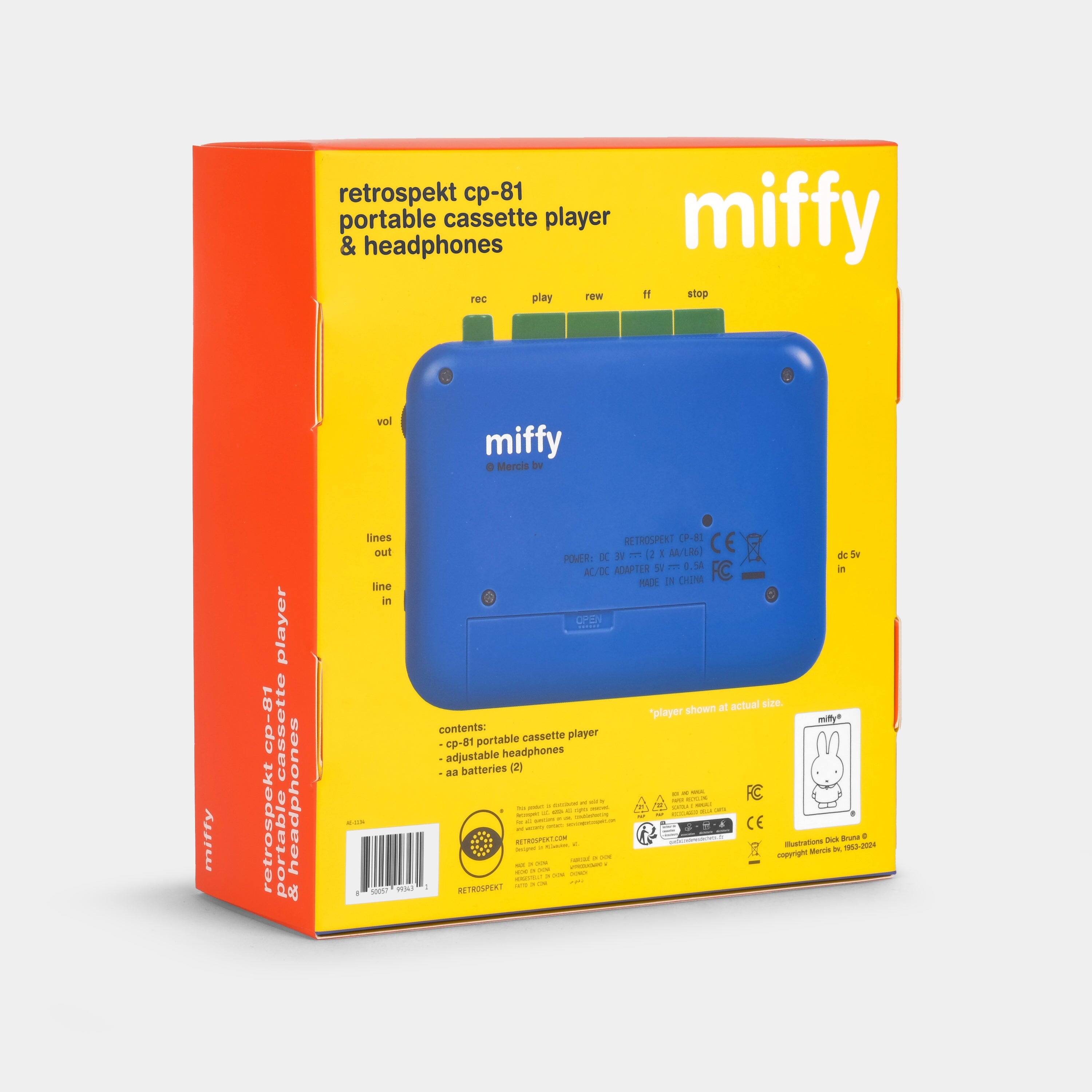 Miffy + Retrospekt CP 81 Portable Cassette Player Blue CP-81
