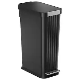iTouchless - 13.2 Gallon SoftStep Slim Kitchen Trash Can with AbsorbX Odor Filter - Black