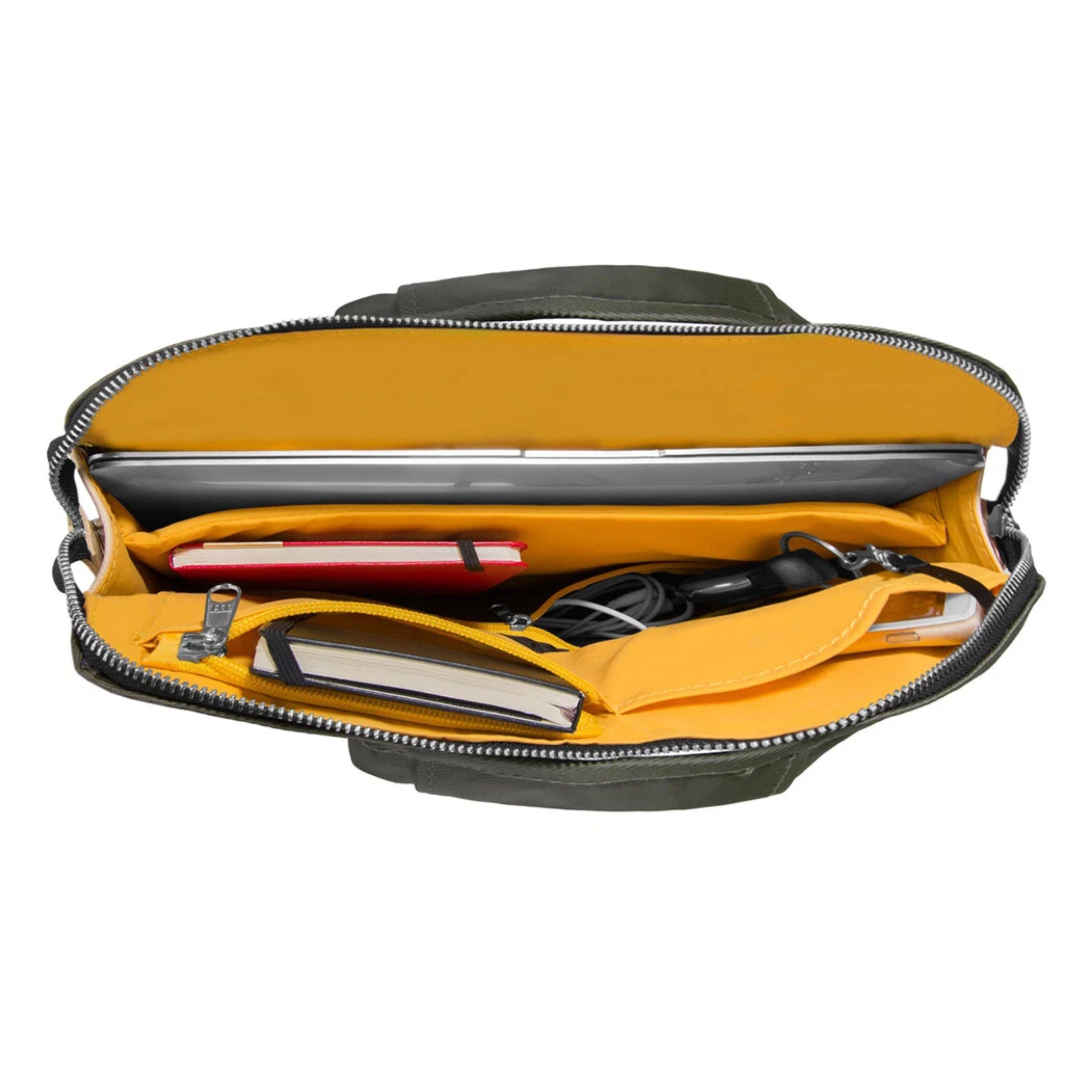 Back. Kitcheniva - Women Tablet Shoulder Messenger Bag Case For 13" iPad - Olive.