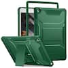 Front. DTTO - iPad 10.2 inch Case for 7th/8th/9th Gen (2019-2021) with Screen Protector, Shockproof Cover and Kickstand - Viridian Green.