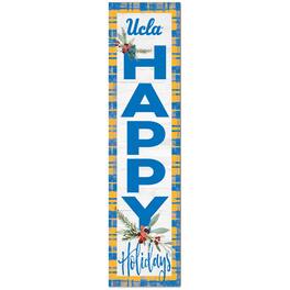 Jardine - UCLA Bruins 12'' x 48'' Happy Holidays Outdoor Leaner - White