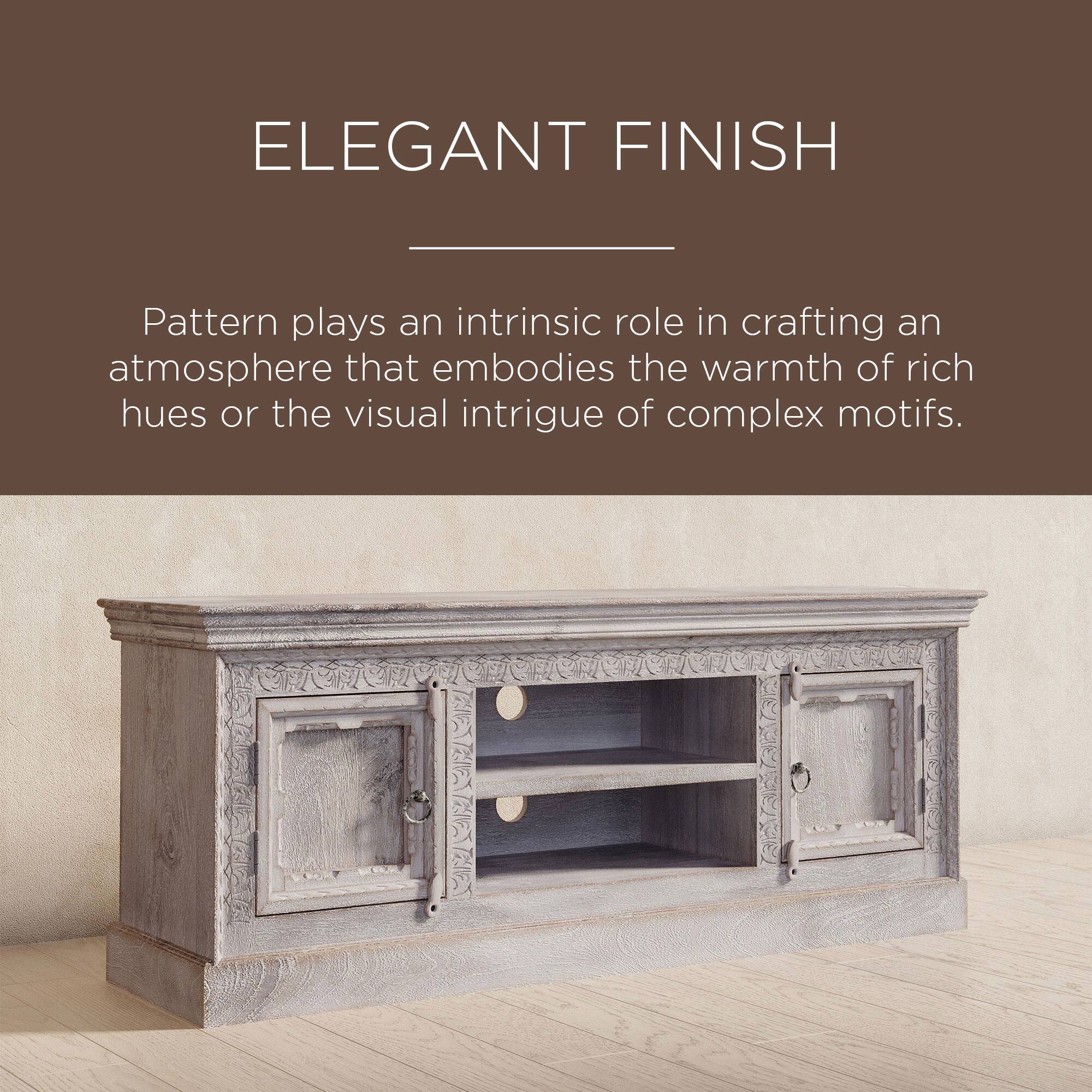 ELEGANT FINISH

Pattern plays an intrinsic role in crafting an atmosphere that embodies the warmth of rich hues or the visual intrigue of complex motifs.