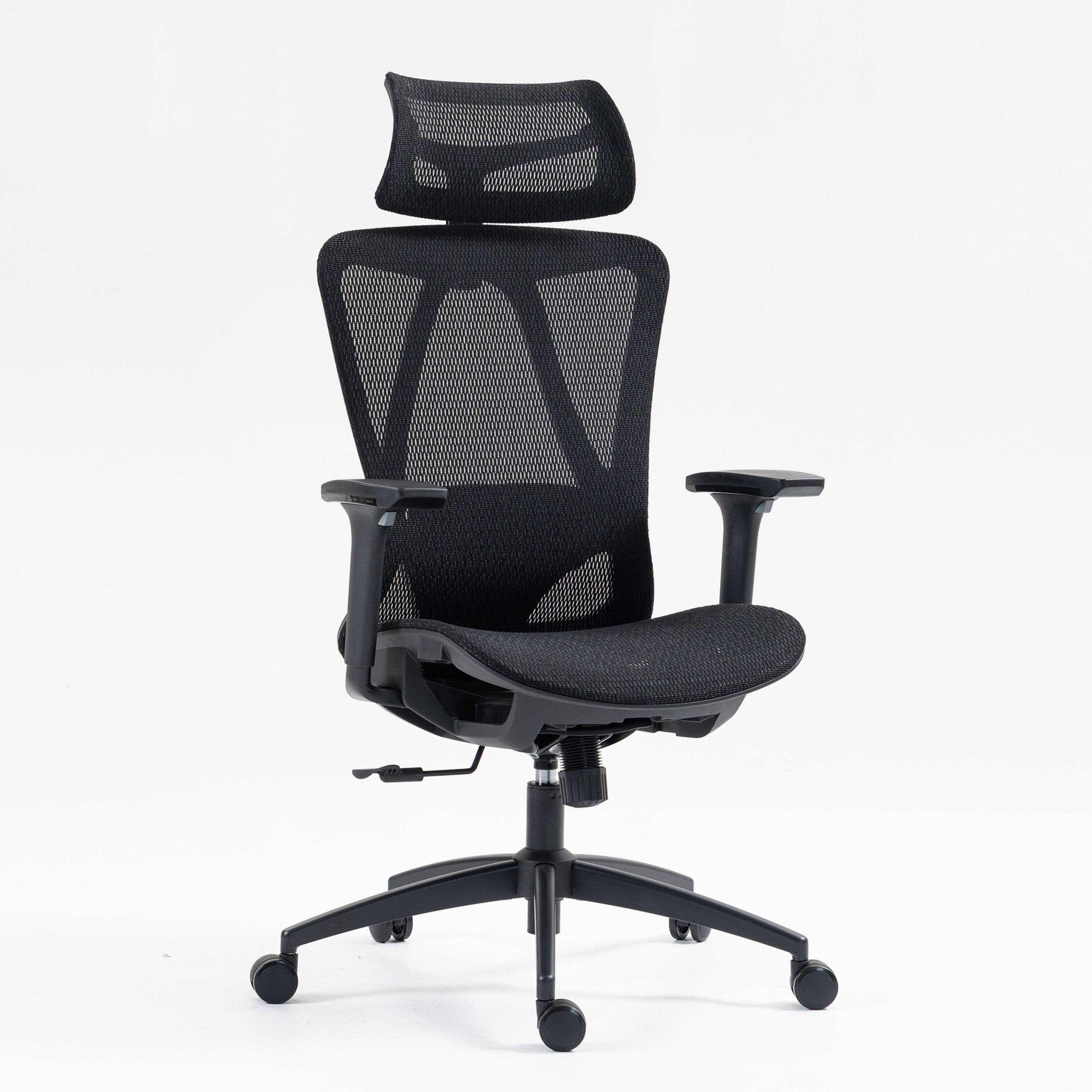 Front. Boyel Living - High Back Ergonomic Mesh Office Chair Black - Black.