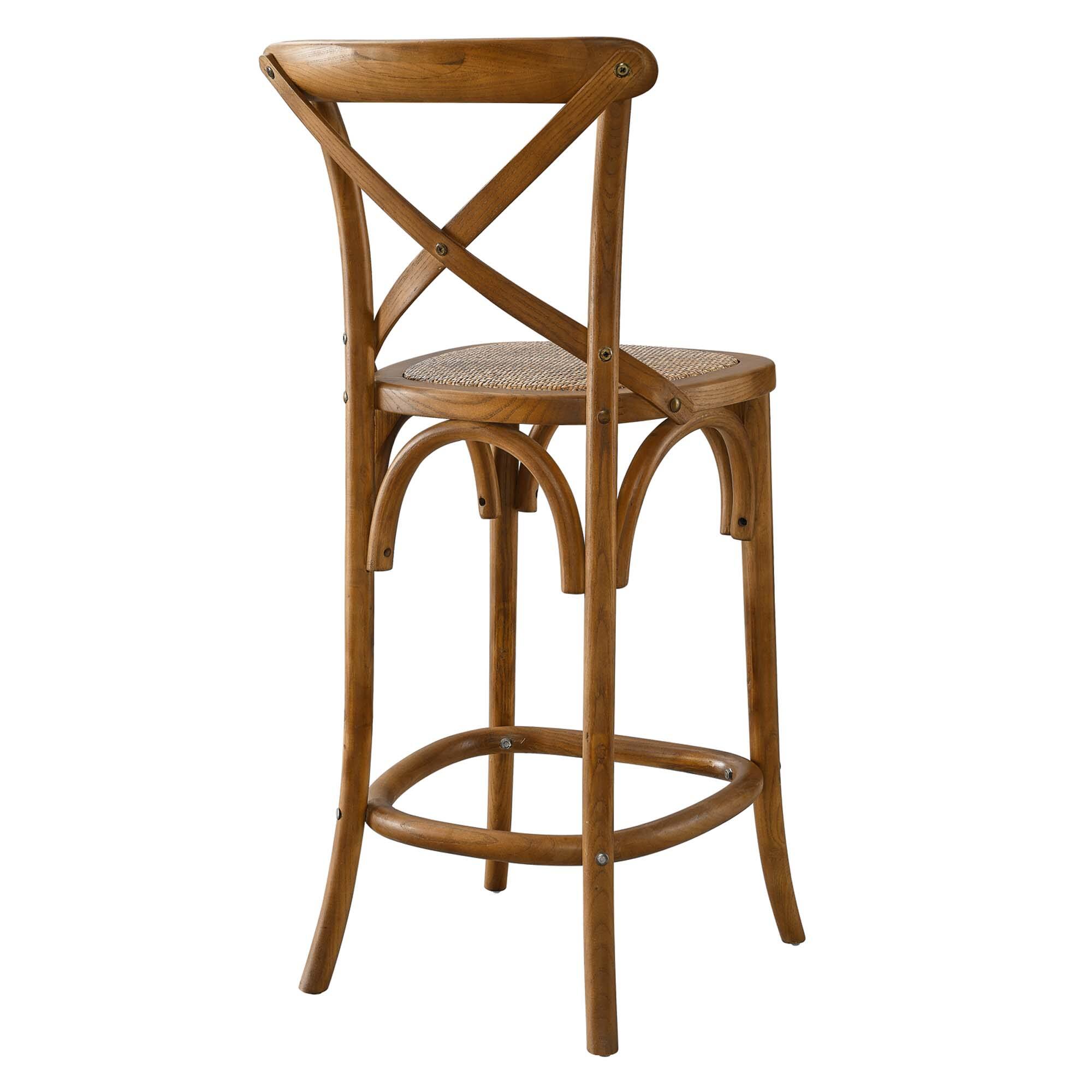 Back. Modway - Gear Counter Stool by Modway - Brown.