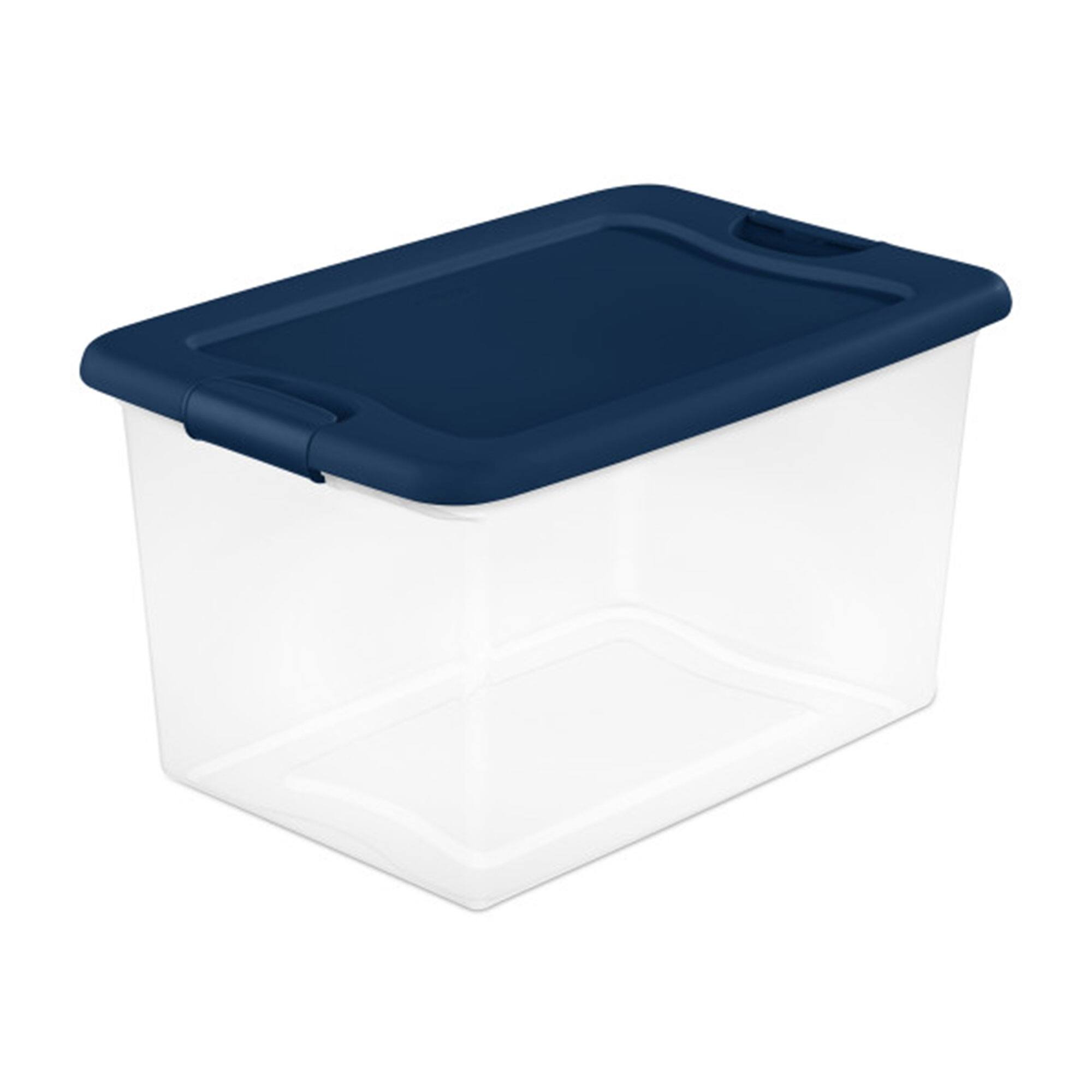 Alt View 1. Sterilite - Sterilite 64 Quart Latching Plastic Storage Container Tote, Marine Blue, 12 Pack - Blue.