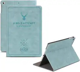 DuraSafe Cases - iPad mini 4/5 7.9" 2015/2019 Deer Print Smart Folio with Auto Sleep/Wake A1538 A1550 A2133 A2124 A2126 A2125 - Blue