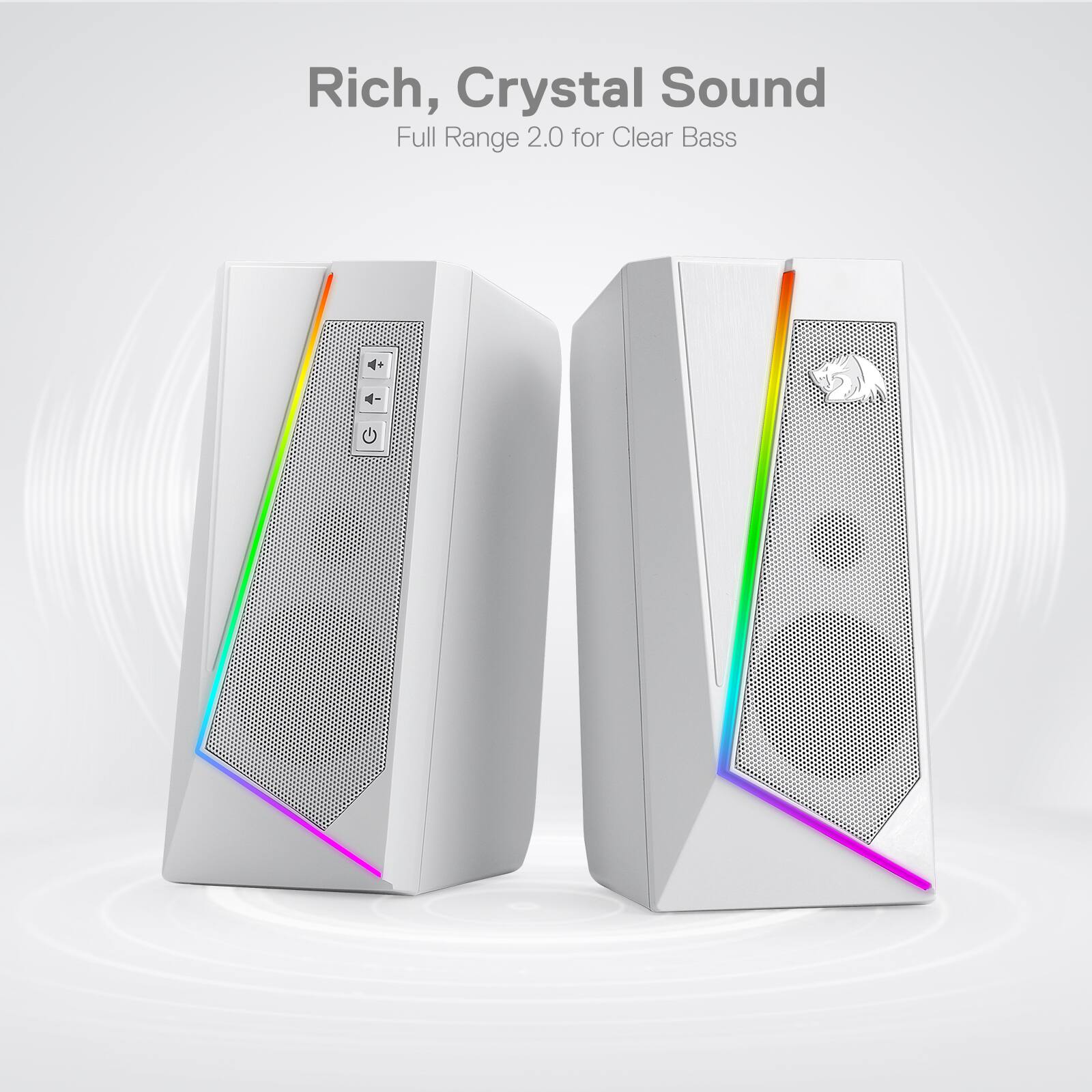 Rich, Crystal Sound  
Full Range 2.0 for Clear Bass