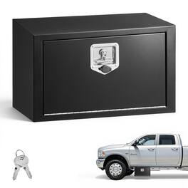 VEVOR - Underbody Truck Tool Box, 24 x 12 x 14 Inch Heavy Duty Steel Trailer Storage Box with Lock & Keys, Waterproof Trailer - Black
