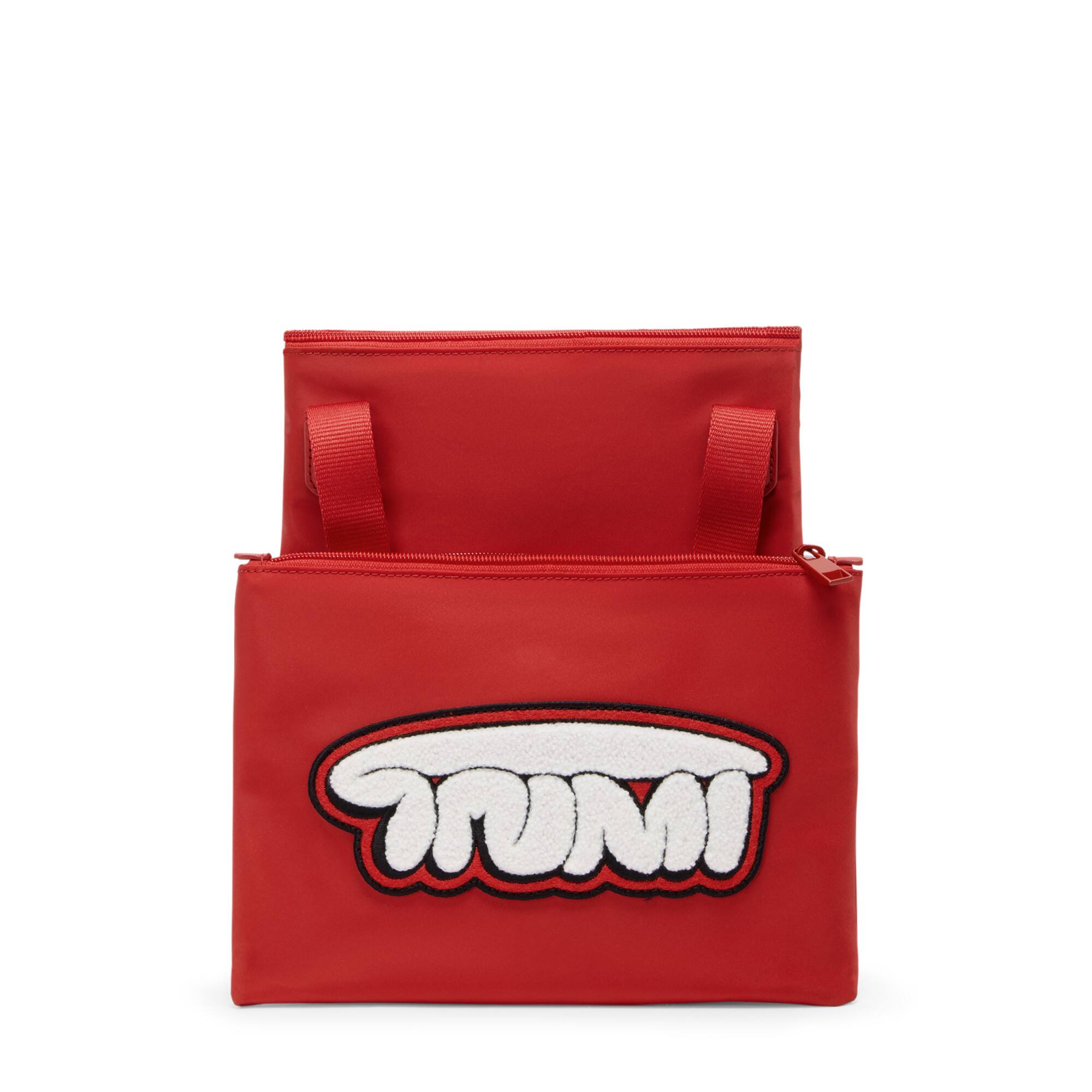 Angle. TUMI - Voyageur Just In Case Tote Bag - Puffy Red /White.