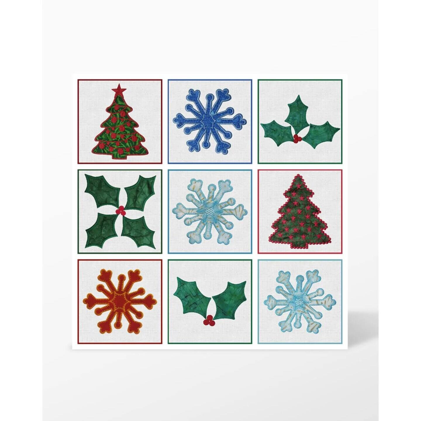 Alt View 2. AccuQuilt - Holiday Medley Embroidery Designs CD by Marjorie Busby.