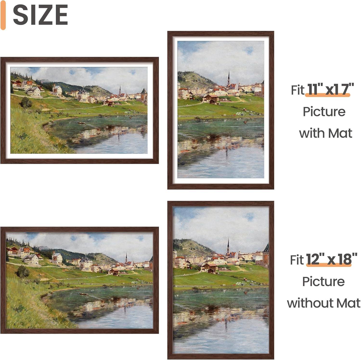 SIZE

Fit 11" x 17"  
Picture with Mat

Fit 12" x 18"  
Picture without Mat