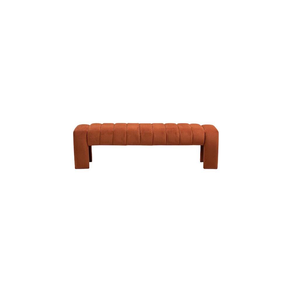Alt View 1. Meridian Furniture - Andaz Cognac Bench - Brown.