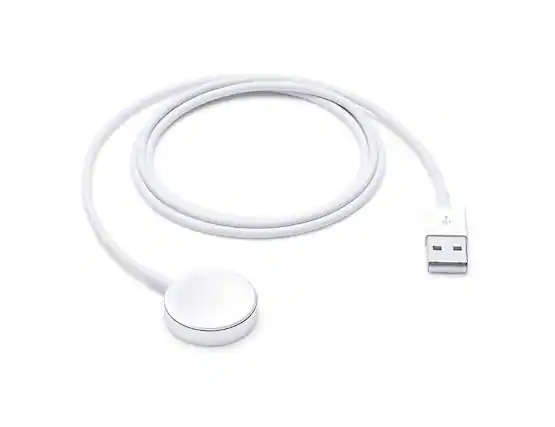 Front. Apple - Apple Watch (AT&T) Magnetic Charging Cable 6FT Type C - White - White.